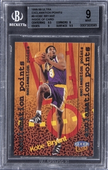 1998-99 Fleer Ultra "Exclamation Points" #9 Kobe Bryant, With Sleeve – BGS MINT 9